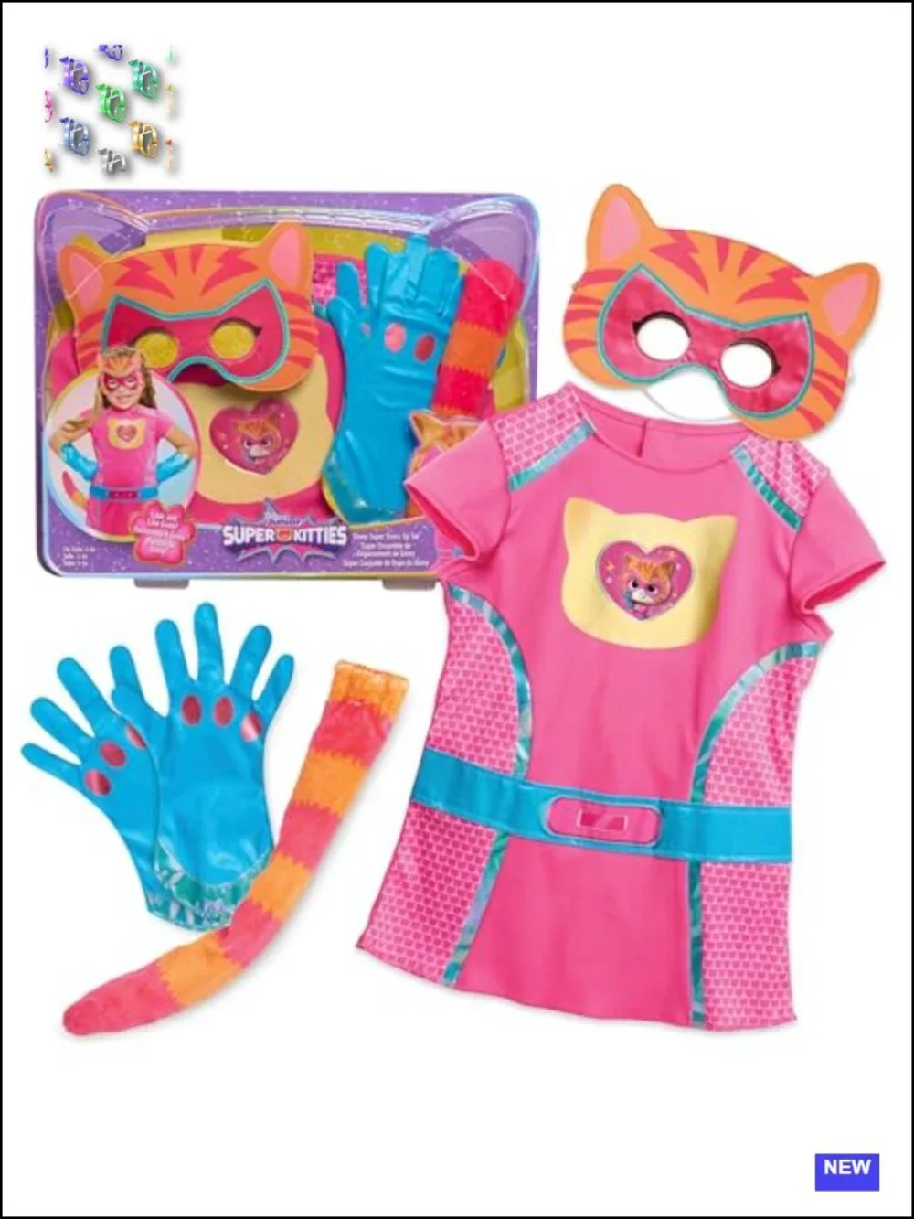 Disney Junior SuperKitties Ginny Dress Up Set 5 Piece Superhero Costume Kids